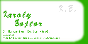karoly bojtor business card